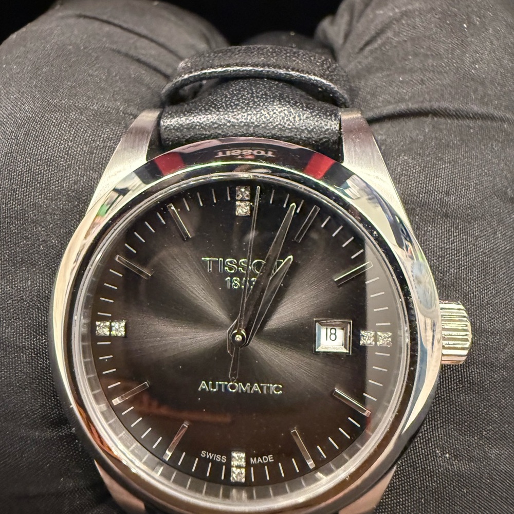 Tissot  Lady Black Dial Steel Watch with Silver Bracelet - Picture 2 of 6